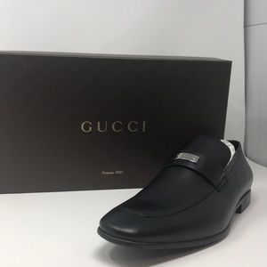 new Gucci Black Nero Florence Loafers Size 9